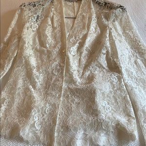 Cream Lace Top